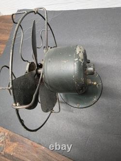 -WORKS- 1930 27X840 Vintage GE General Electric Metal Desk Fan Desktop