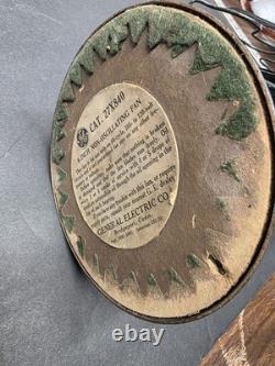 -WORKS- 1930 27X840 Vintage GE General Electric Metal Desk Fan Desktop