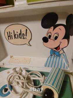 Walt Disney Mickey Mouse Record player Vintage 70s GE General Electric Vtg