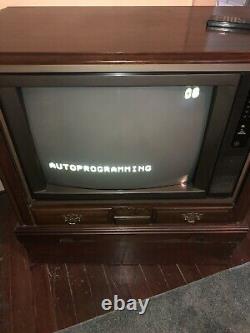 Works Vintage GE General Electric Console TV 25 inch Color Television Mint