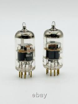 X2 NEW Vintage NOS General Electric PAIR GE 6922 ECC88 GOLD PIN Tubes i2 USA