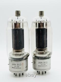 X2 PAIR NEW Vintage NOS GE General Electric JAN 813 VT-144 Vacuum Tube i2