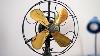 1920 Ventilateur Oscillant General Electric 12 Avant Restauration