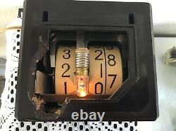 1933 Telechron Ge Executive Clock Ab8b02 Cyclometer Fonctionne! Art Déco Général Elec