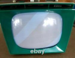 1957 General Electric Television Rare Vintage 9t002 Teal Ou Turquoise Wow!