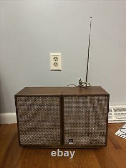 1963 Ge General Electric T-1000b Stéréo MCM Vintage Am Fm Tube Radio Fonctionne