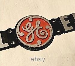 24 Ge General Electric Cast Aluminium Métal Panneau Publicitaire Emblem Vintage