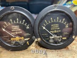 4 Indicateurs de courant d'antenne vintage General Electric DW52 Manomètres 8DW52AAA1 GE