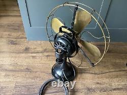 4 Lame en laiton & Cage Sprague 16 Ventilateur électrique oscillant General Electric