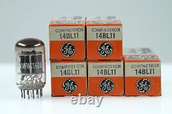 5 Vintage 14bl11 General Electric Compactron Double Triode Pentode Radio Tv Valv