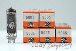 5 Vintage General Electric 50B5/A4388 Tétrode Miniature de Sortie Audio à Vide