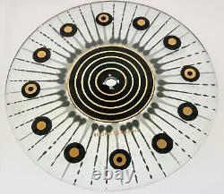 7 Horloge Vintage GE General Electric avec Cadran en Verre Frit HIGGINS en Style Mid-Century Modern