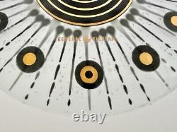 7 Horloge Vintage GE General Electric avec Cadran en Verre Frit HIGGINS en Style Mid-Century Modern