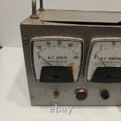 Alimentation électrique Vintage 1964 30 V CA 23 A Powerstat GE Meters N° de série 3
