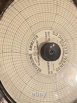 Ampèremètre d'enregistrement General Electric vintage n° 298, type courant alternatif Cr