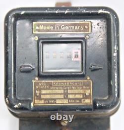 Ancien compteur d'énergie électrique General Electric à courant alternatif vintage fabriqué en Allemagne