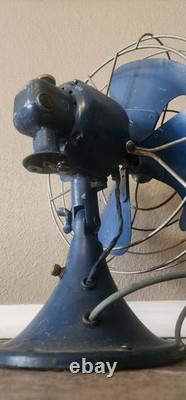 Ancien ventilateur vintage GE General Electric inclinable Vortalex de bureau 3 vitesses FM12V43 FONCTIONNE