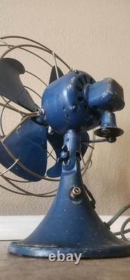 Ancien ventilateur vintage GE General Electric inclinable Vortalex de bureau 3 vitesses FM12V43 FONCTIONNE