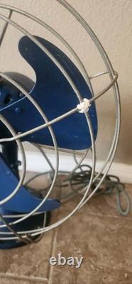 Ancien ventilateur vintage GE General Electric inclinable Vortalex de bureau 3 vitesses FM12V43 FONCTIONNE