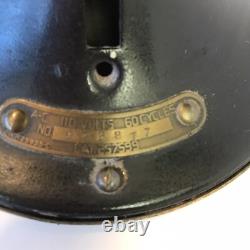 Ancien vieux ventilateur de bureau oscillant General Electric GE Whiz à 4 pales en laiton