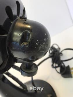 Ancien vieux ventilateur de bureau oscillant General Electric GE Whiz à 4 pales en laiton