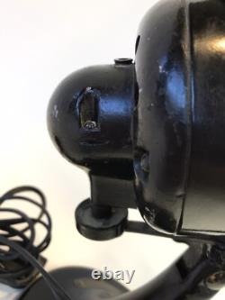 Ancien vieux ventilateur de bureau oscillant General Electric GE Whiz à 4 pales en laiton