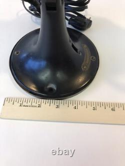 Ancien vieux ventilateur de bureau oscillant General Electric GE Whiz à 4 pales en laiton