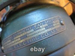 Antique Ge General Électric Fan 4 Lames Oscillant Vintage S-h50302 Travail