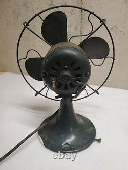 Antique General Electric 27x840 Ventilateur De Bureau Noir Comme Est