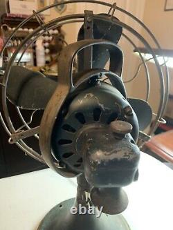 Antique General Electric Form Ani Cat 75423 3 Ventilateur De Bureau D'oscillation De Vitesse