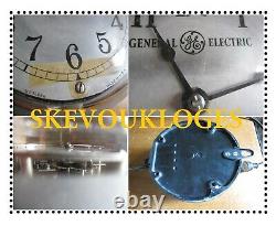 Antique General Electric Ge Type C-14 Verre Lourd Horloge Murale Industrielle USA Made