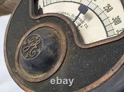 Antique General Electric Industrial Volt Meter Gauge Steam Punk Vintage Ge