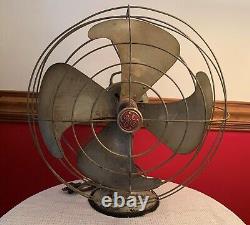 Antique Vers Le Milieu Des Années 1900, Ge Vortalex Ge General Electric Oscillant Fan No. 23 Travaux