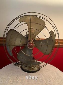 Antique Vers Le Milieu Des Années 1900, Ge Vortalex Ge General Electric Oscillant Fan No. 23 Travaux