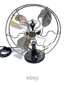 Antique Vintage Collectible électrique oscillant de 10 pouces GE des années 1930 avec lame en aluminium