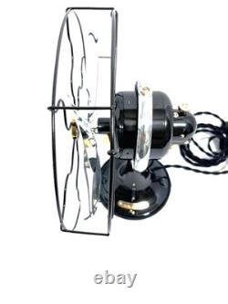 Antique Vintage Collectible électrique oscillant de 10 pouces GE des années 1930 avec lame en aluminium