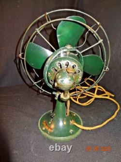 Antique ventilateur de table/bureau oscillant inclinable GE General Electric des années 1920