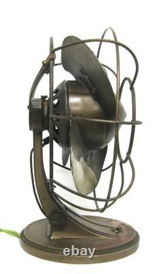 Antique ventilateur silencieux General Electric GE 10 Art Déco de 1933, design moderniste, fonctionne