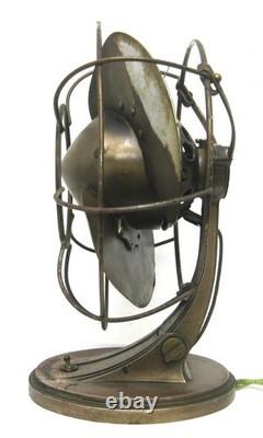Antique ventilateur silencieux General Electric GE 10 Art Déco de 1933, design moderniste, fonctionne
