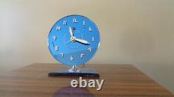 Art Deco Blue Miroir Ge Horloge Modèle 7h90