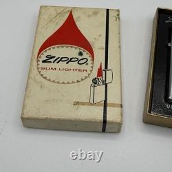 Briquet Zippo Slim vintage des années 1970 GE General Electric, neuf en boîte, argent, style grand-père

	<br/> 

