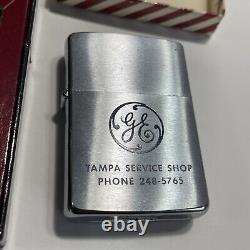 Brûleur à gaz Zippo vintage non utilisé de 1962 de General Electric Tampa Service Shop dans sa boîte