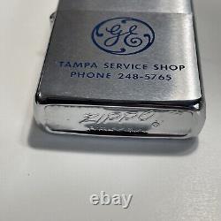 Brûleur à gaz Zippo vintage non utilisé de 1962 de General Electric Tampa Service Shop dans sa boîte