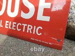 C. Années 1960 Original Vintage General Electric Sign Metal Stout Sign Co Open House