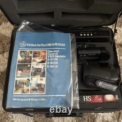 Caméscope VHS grand format vintage General Electric GE CG 9810 testé et fonctionnel