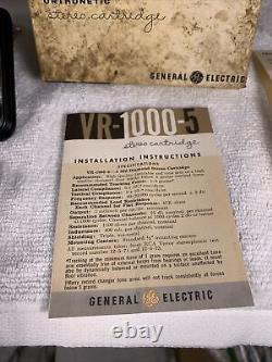 Cartouche stéréo Orthonétique Vintage General Electric VR1000-5 + Boîte + Papiers RARE