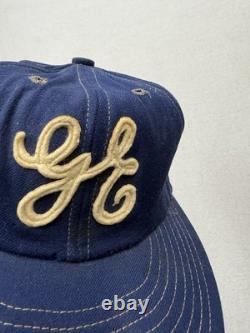 Casquette de baseball en laine vintage des années 1970 Équipe General Electric Bleue Wilson