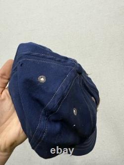 Casquette de baseball en laine vintage des années 1970 Équipe General Electric Bleue Wilson