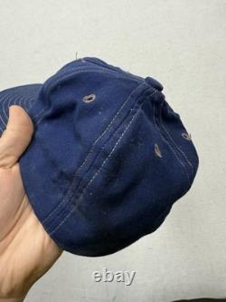 Casquette de baseball en laine vintage des années 1970 Équipe General Electric Bleue Wilson