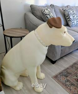 Chien en plastique RCA Vintage Authentique 36 Nipper General Electric 3' x 2'2 c 1970